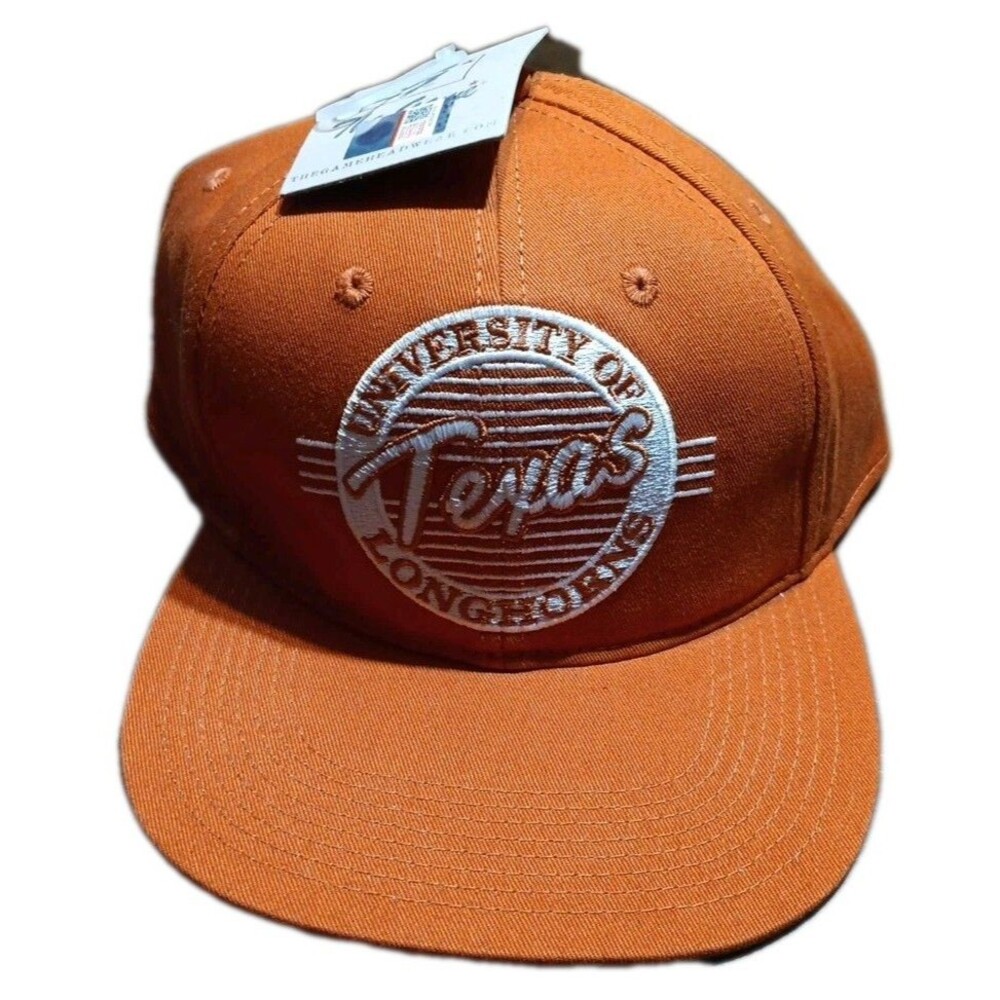 The Game University Of Texas Longhorns Retro Circle Logo Script Snapback Hat
